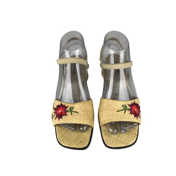 Clarks‎ Womens Light Brown Open Toe Slip On Wedge Slingback Heel Size US 4 - Picture 4 of 9